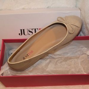 JustFab Nude Flats
